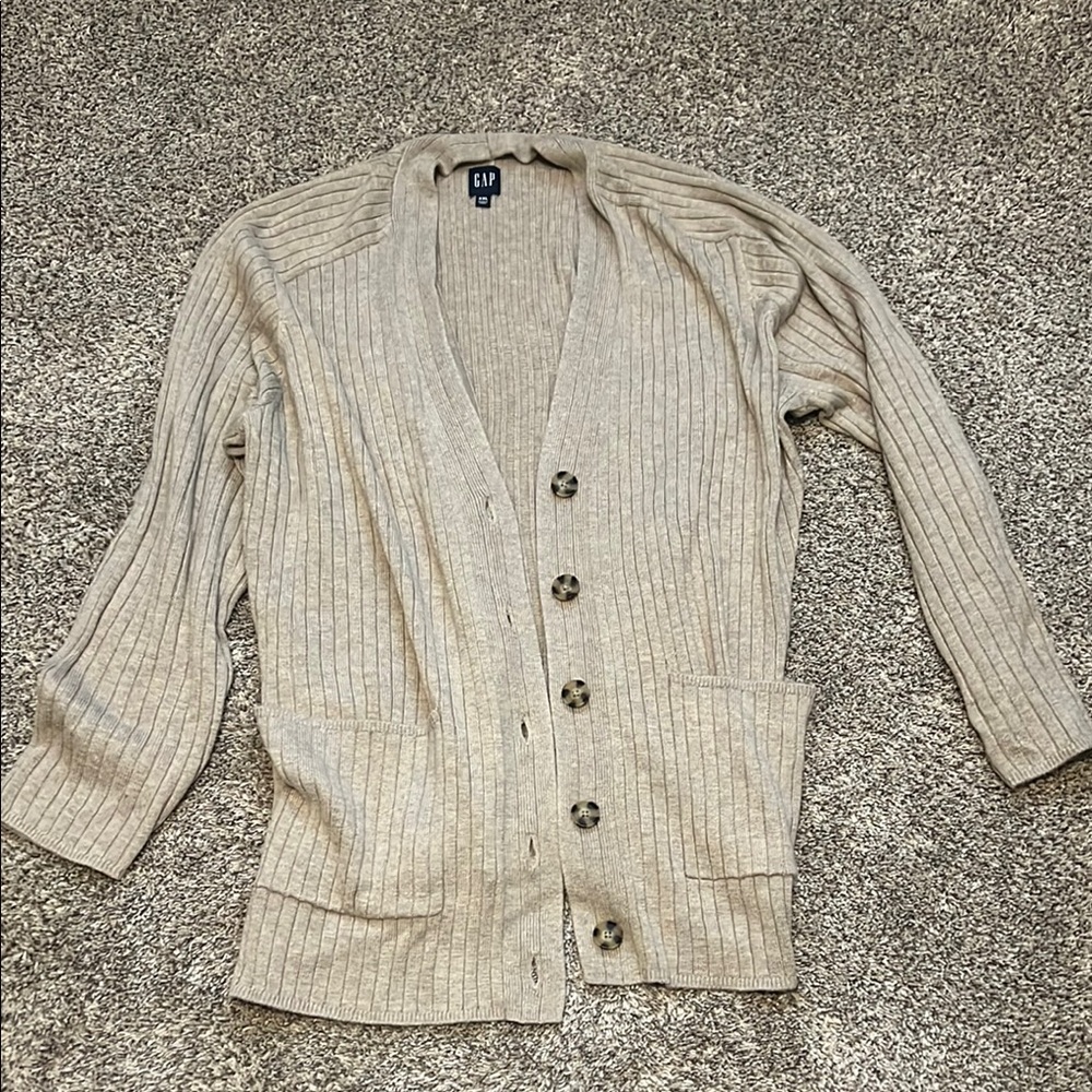 GAP Women's Beige Cardigan Sweater